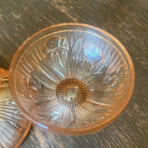 Vintage carnival glass candy dish iris pattern - Picture 4 of 6